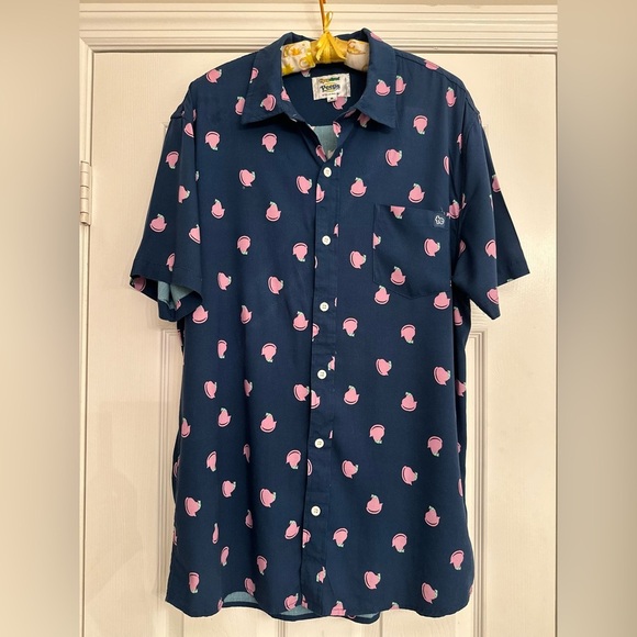 Tipsy Elves Playing For Peeps Marshmallow Chicks Easter Button Down Shirt Men XL - Picture 5 of 10